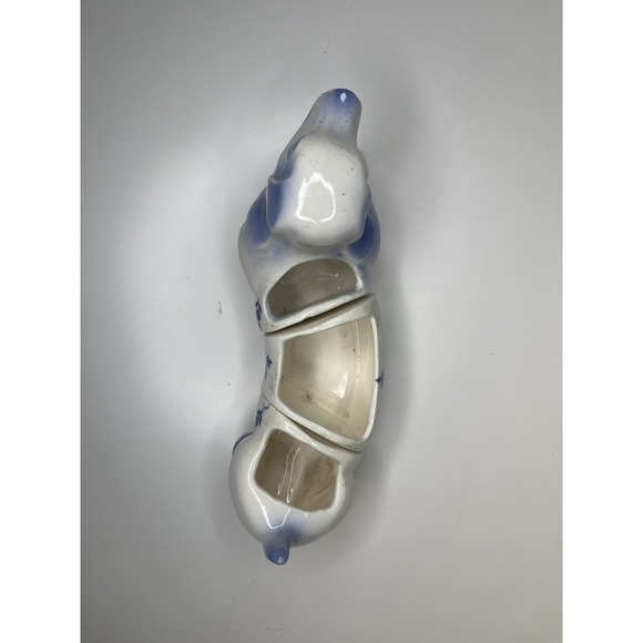 Vtg 1960's 3 Pc. Positional Blue Willow Dog Dachshund Planter Snack Tray Japan - Picture 6 of 15